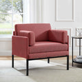 Chaise d'appoint moderne tissée à motif chevrons "Berry" avec motif audacieux pour le salon
