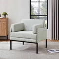 Fauteuil d'appoint tissé à rayures bleues modernes avec finition texturée pour salon