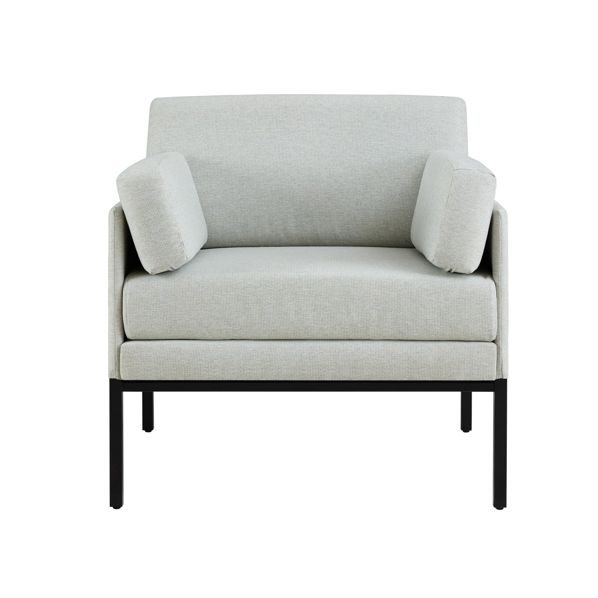 Fauteuil d'appoint tissé à rayures bleues modernes avec finition texturée pour salon