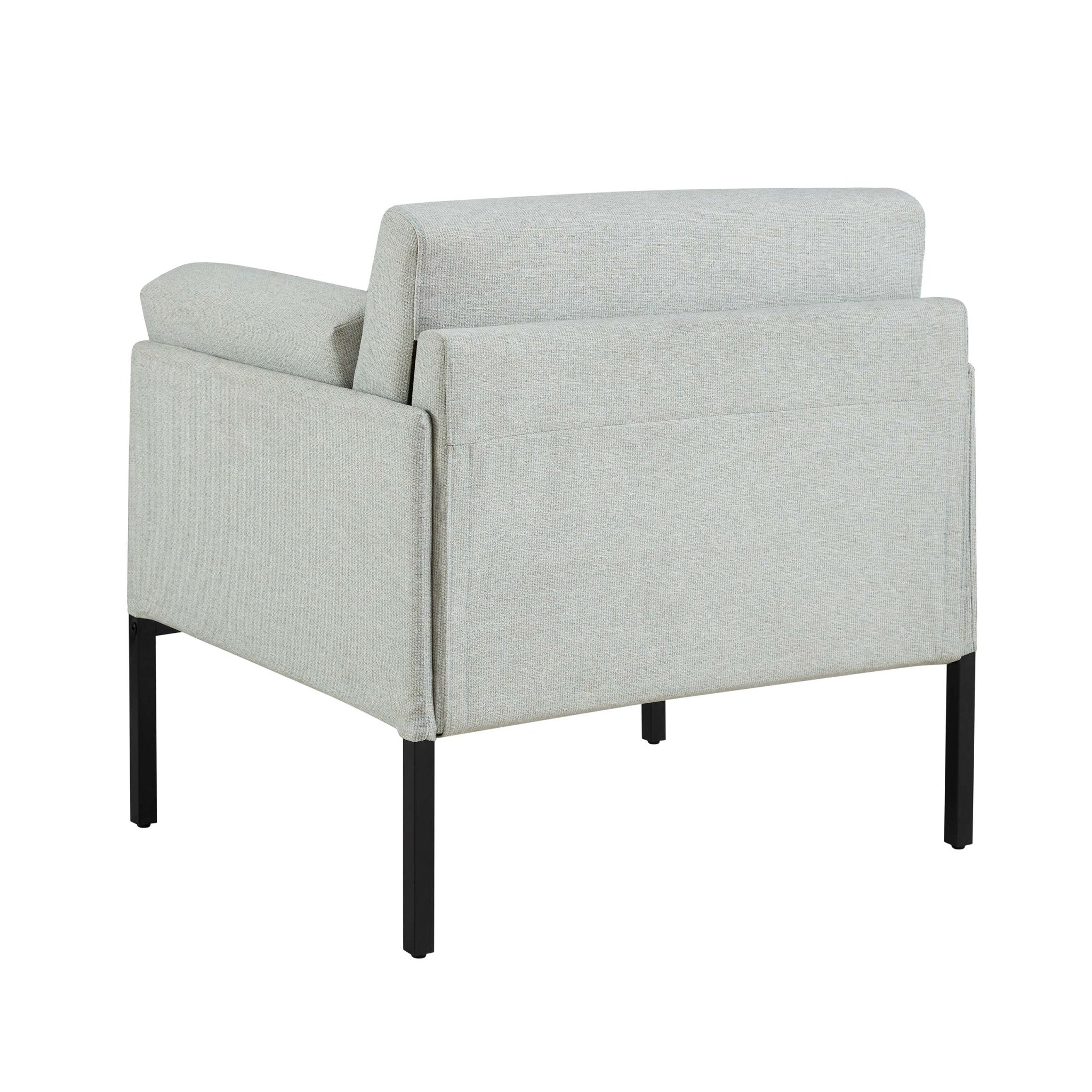 Fauteuil d'appoint tissé à rayures bleues modernes avec finition texturée pour salon