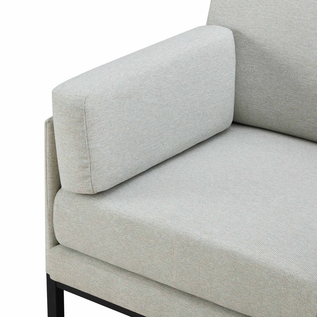 Fauteuil d'appoint tissé à rayures bleues modernes avec finition texturée pour salon