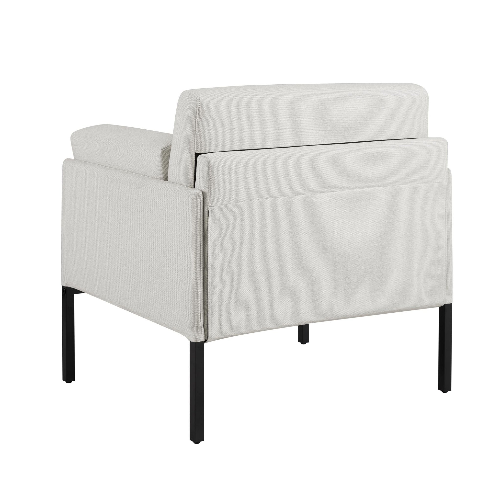 Fauteuil d'appoint tissé bohème à rayures naturelles avec finition texturée pour salon