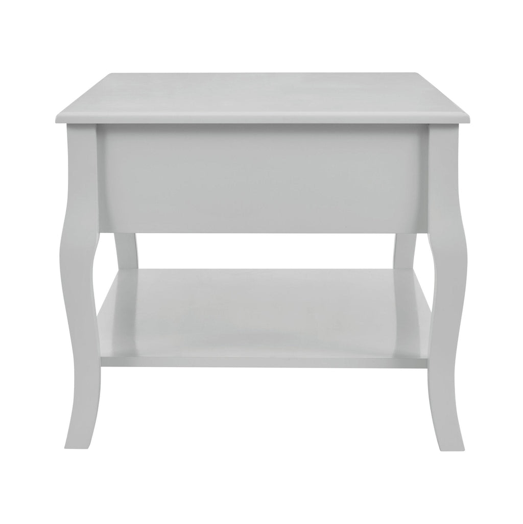 Table basse gris clair peinte minimaliste au design épuré pour le salon