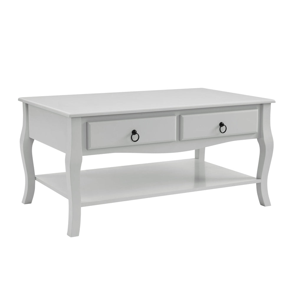 Table basse gris clair peinte minimaliste au design épuré pour le salon