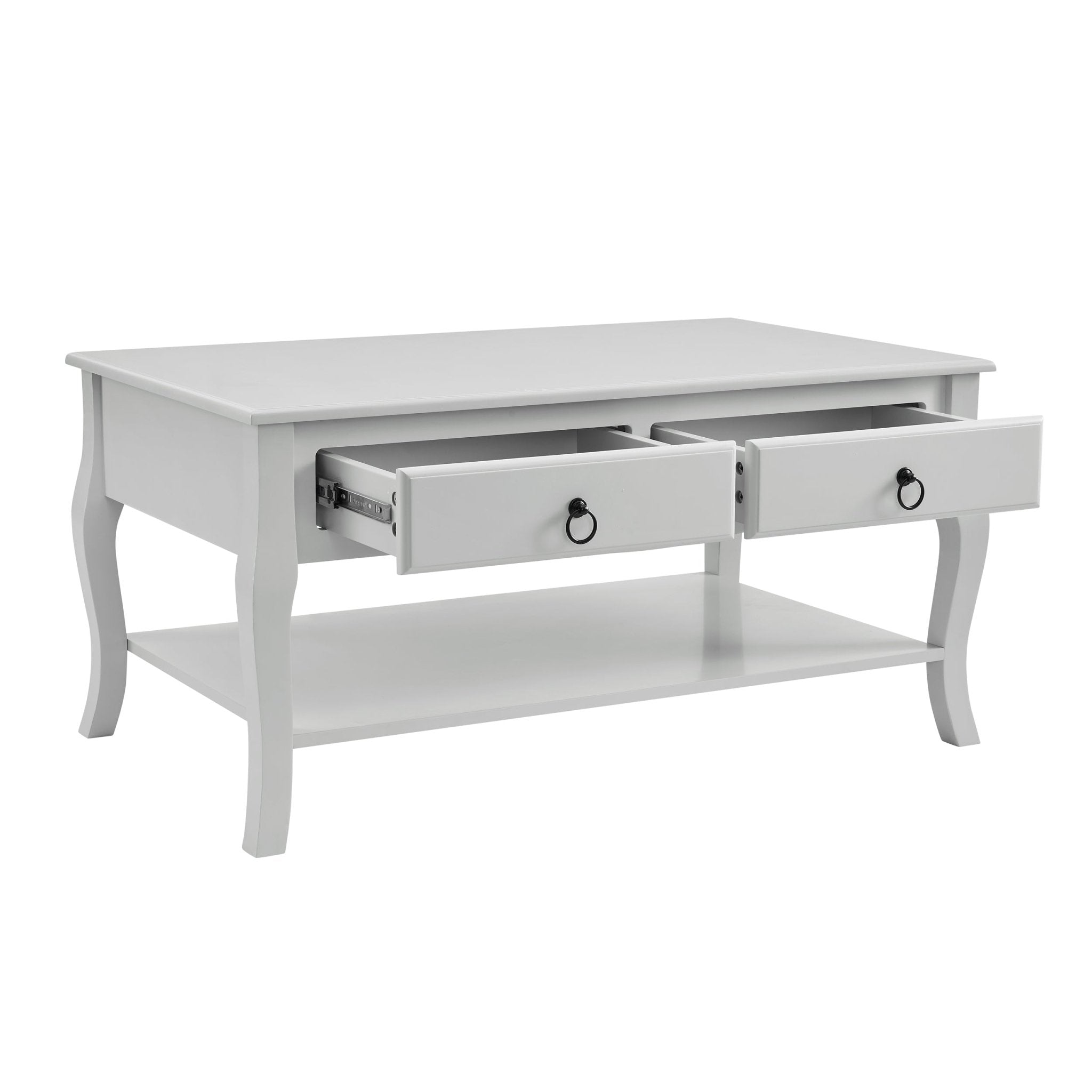 Table basse gris clair peinte minimaliste au design épuré pour le salon