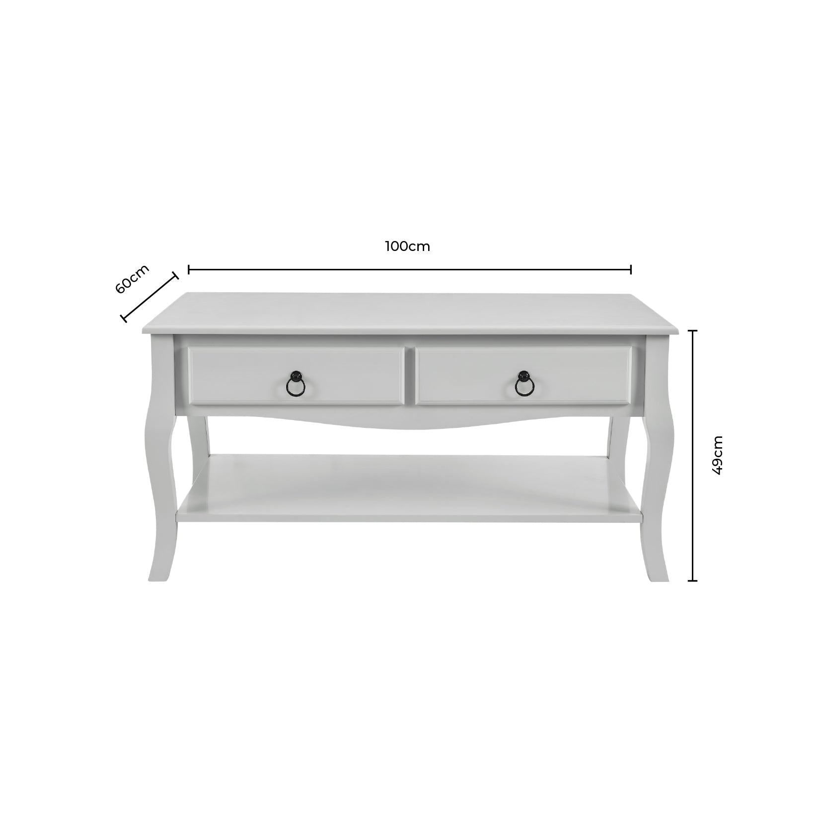 Table basse gris clair peinte minimaliste au design épuré pour le salon