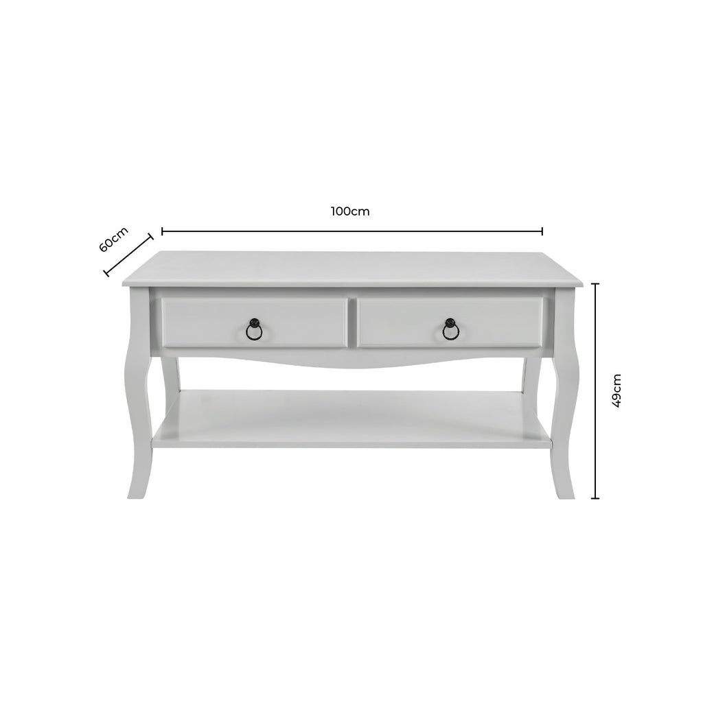 Table basse minimaliste en pierre peinte au design épuré pour le salon