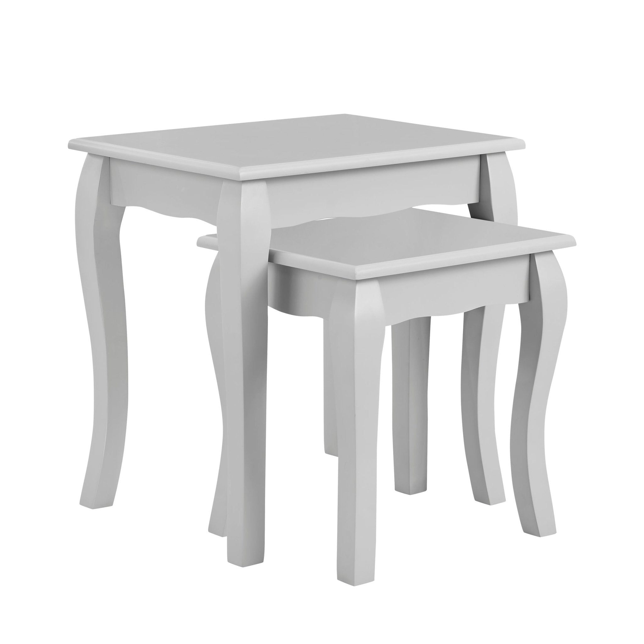 Table d'appoint minimaliste peinte en gris clair au design compact pour salon