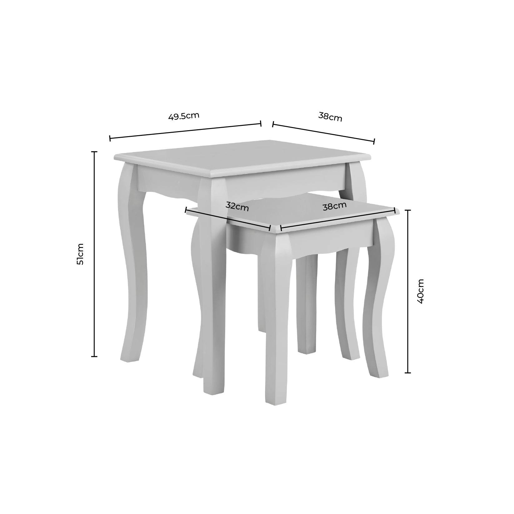 Table d'appoint minimaliste peinte en gris clair au design compact pour salon