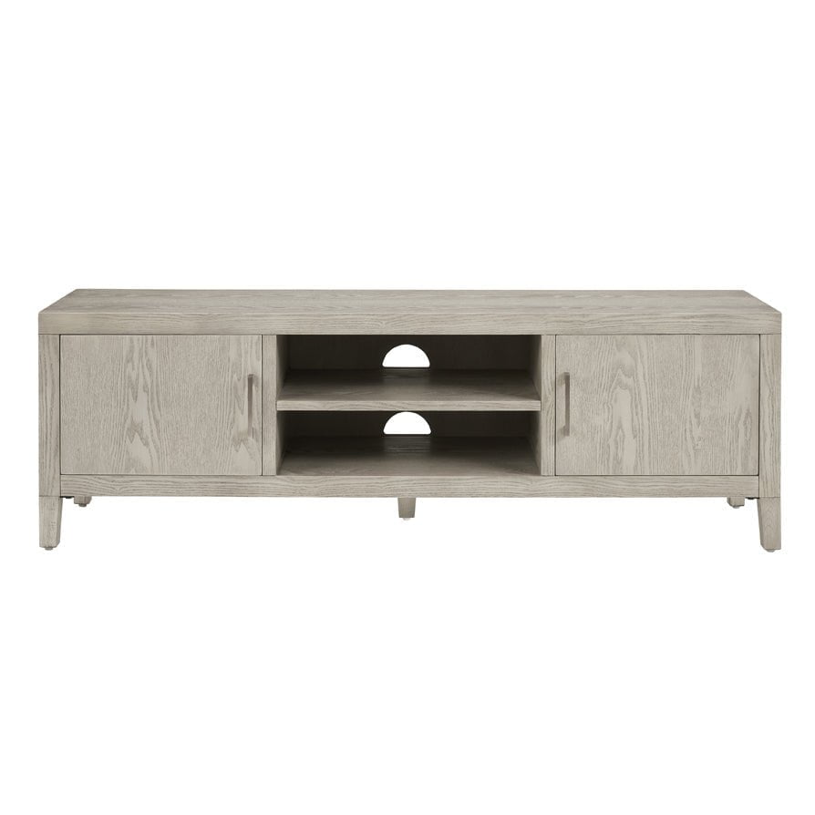 Meuble TV en frêne scandinave avec design minimaliste pour téléviseurs jusqu'à 60 pouces pour salon