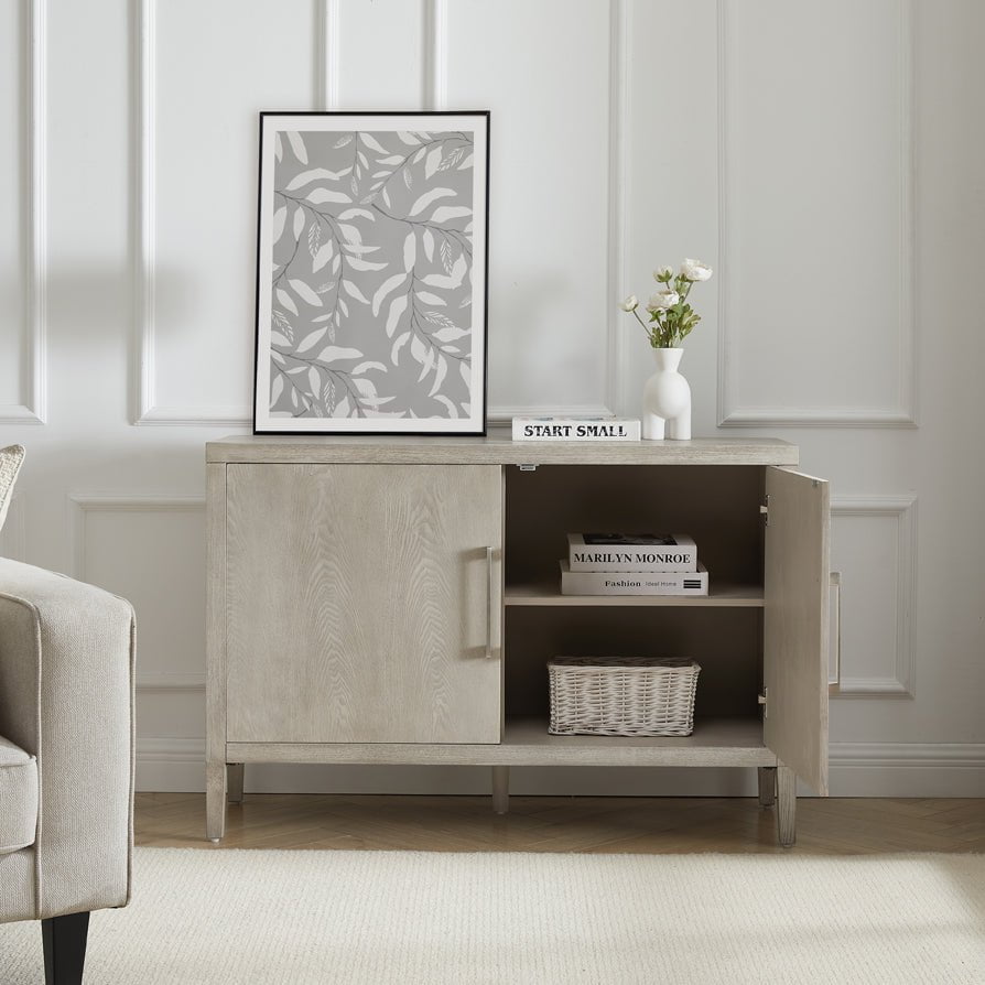 Buffet en bois de frêne scandinave au design minimaliste pour salon
