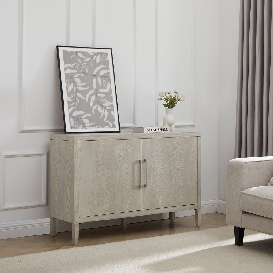 Buffet en bois de frêne scandinave au design minimaliste pour salon