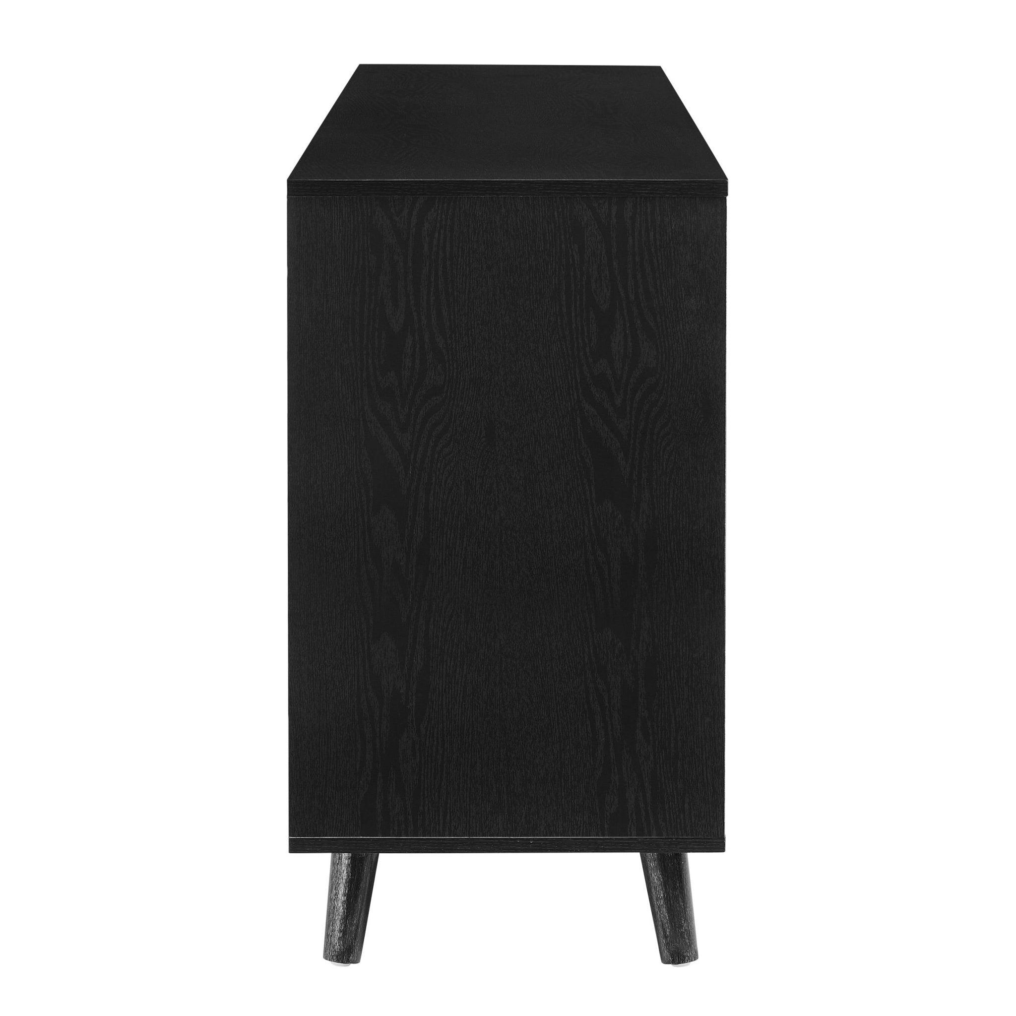 Buffet moderne noir avec tiroirs pour le salon