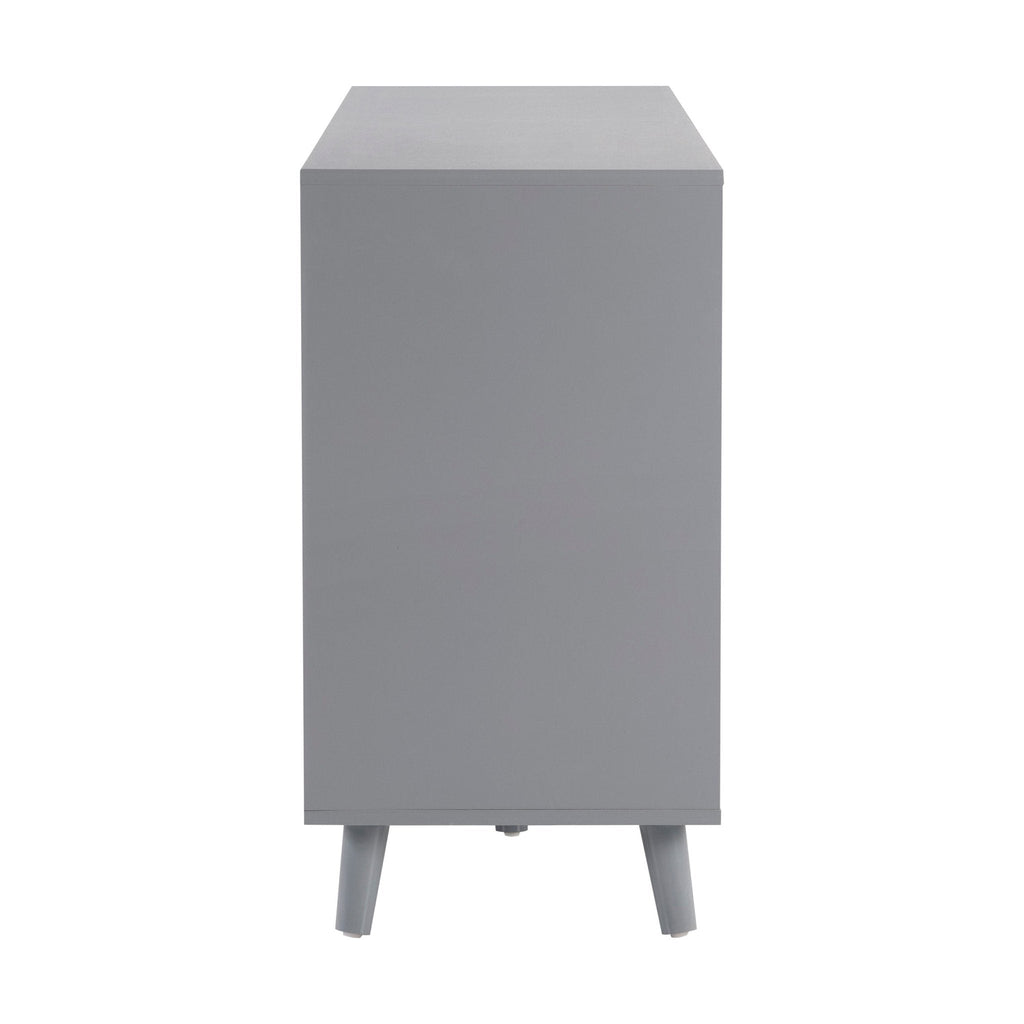Buffet gris clair minimaliste avec tiroirs pour salon