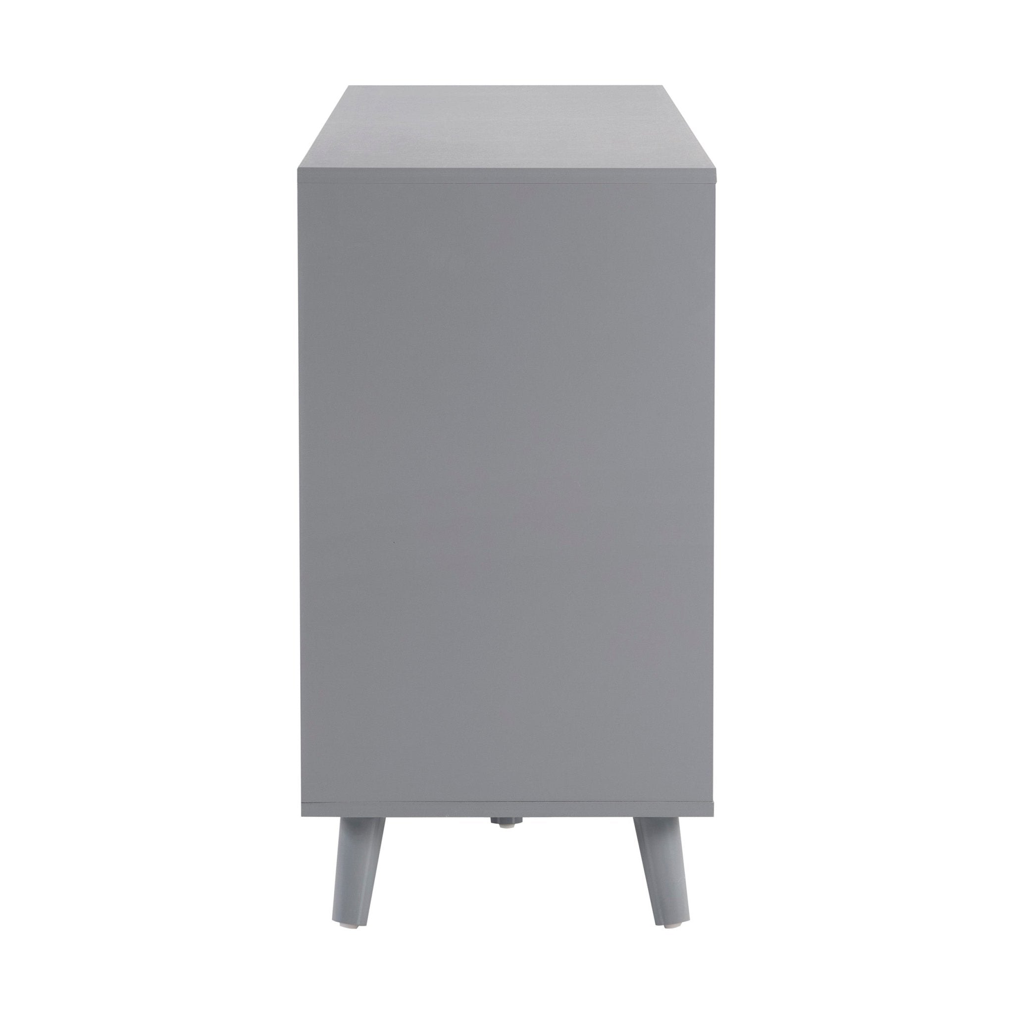 Buffet gris clair minimaliste avec tiroirs pour salon