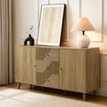 Buffet en bois clair scandinave avec tiroirs pour salon