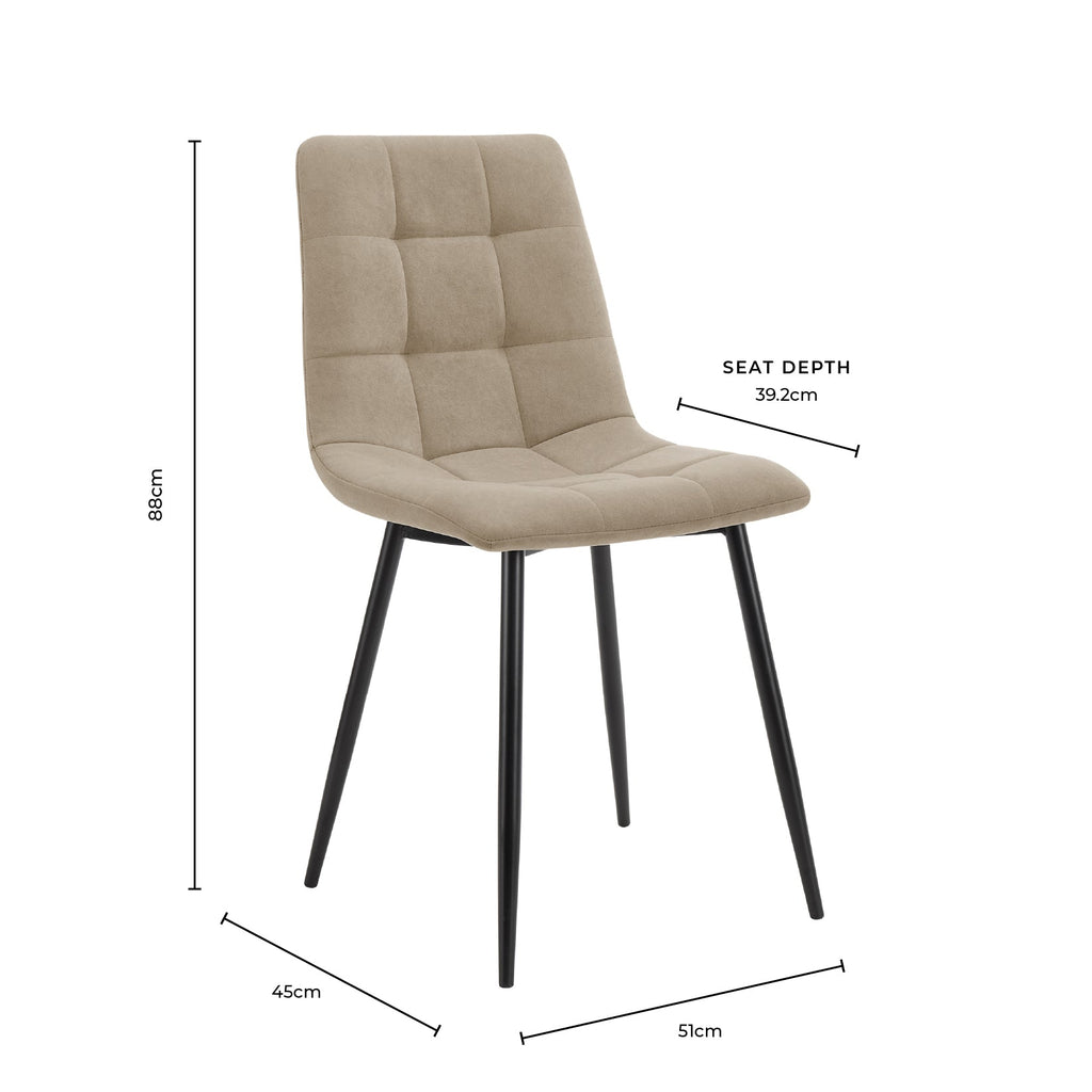 Chaise de salle à manger classique en similicuir marron avec cadre en bois