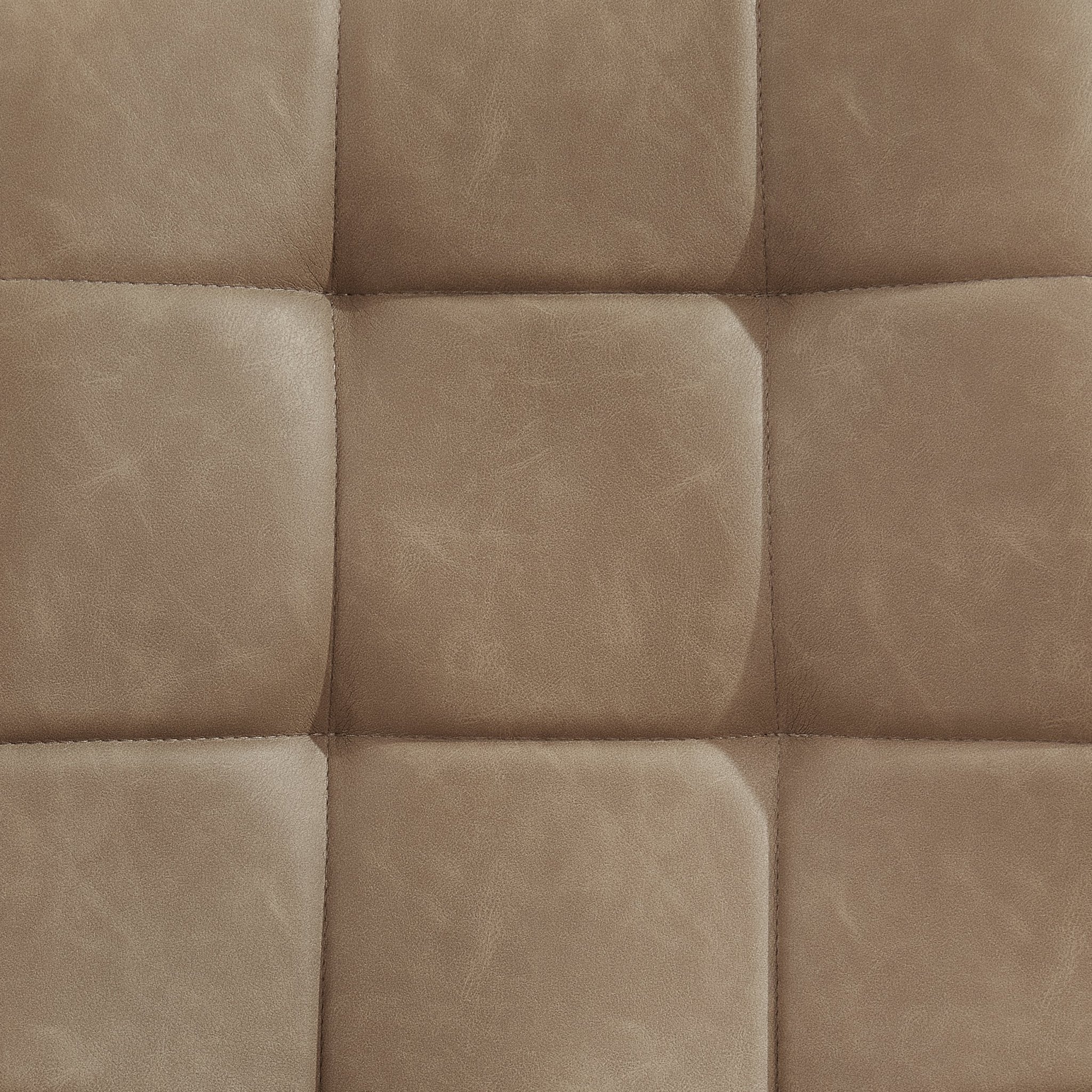Chaise de salle à manger classique en similicuir marron avec cadre en bois