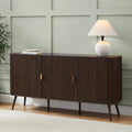 Buffet contemporain effet noyer avec 3 portes pour salon