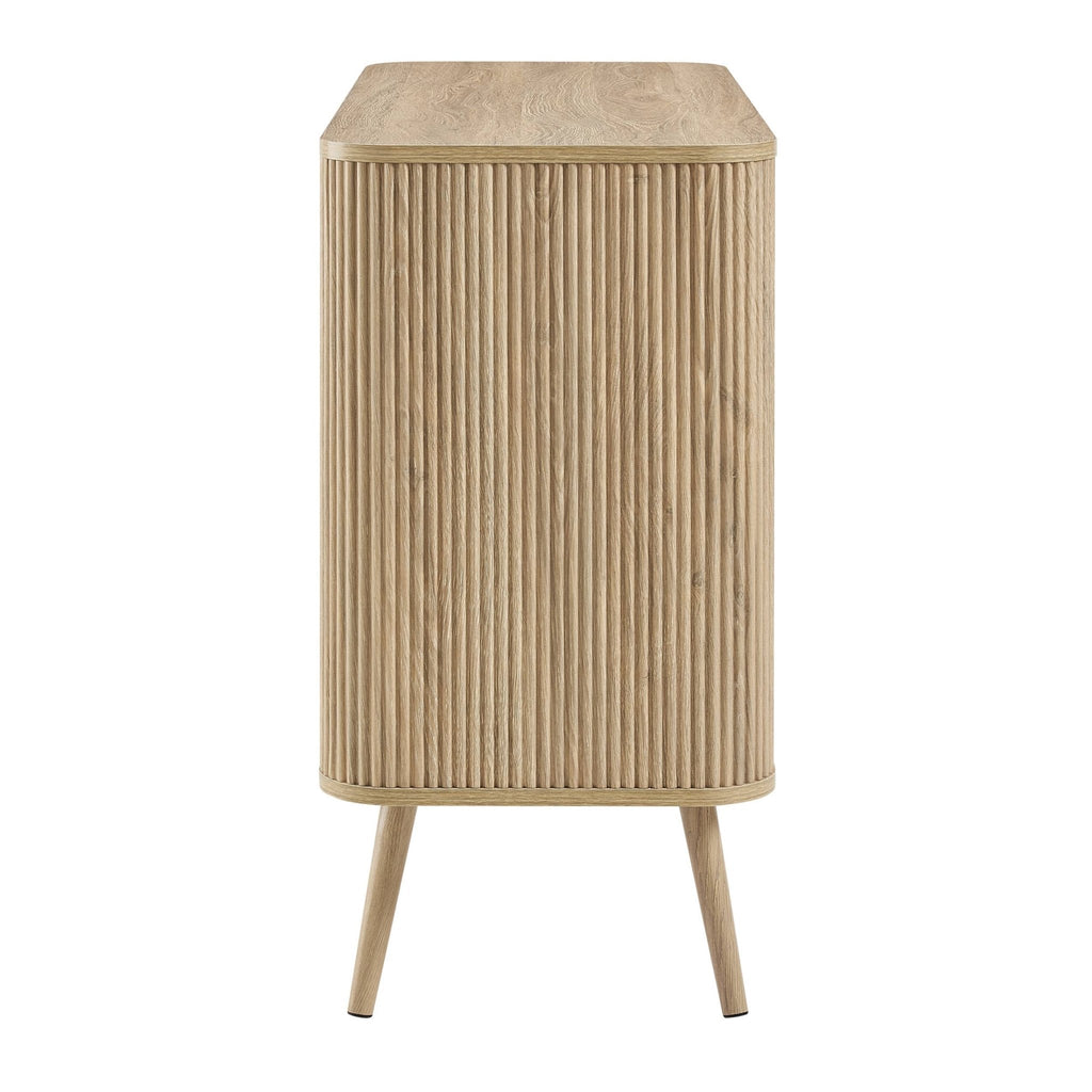 Enfilade scandinave en bois clair avec 2 portes pour le salon