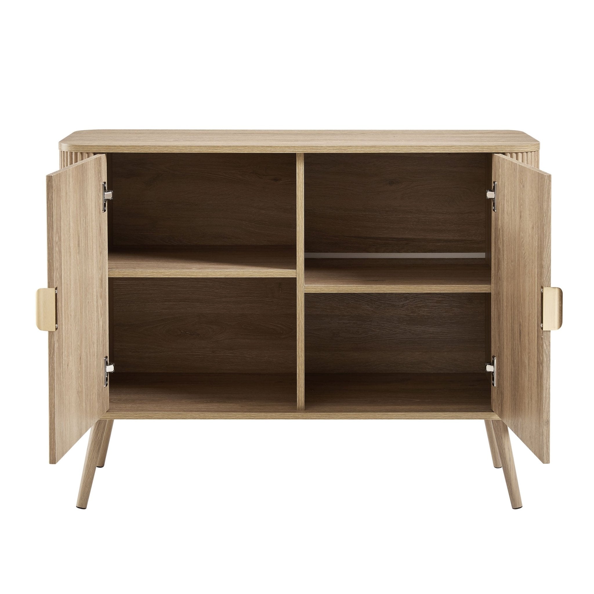 Enfilade scandinave en bois clair avec 2 portes pour le salon