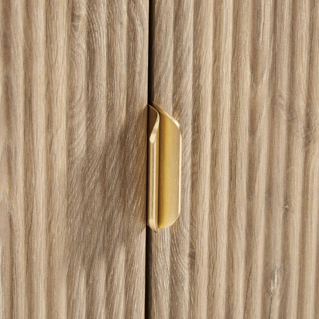Enfilade scandinave en bois clair avec 2 portes pour le salon