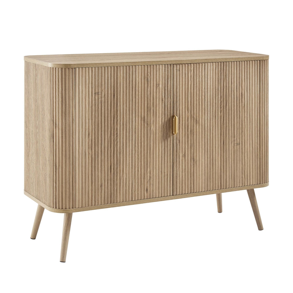 Enfilade scandinave en bois clair avec 2 portes pour le salon