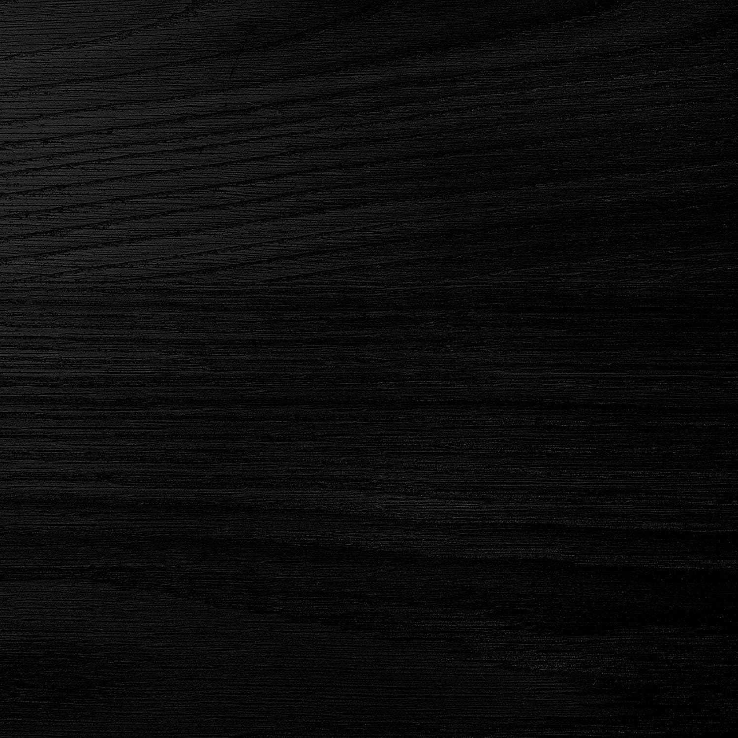 Table d'appoint contemporaine effet bois noir avec piètement cylindrique pour salon