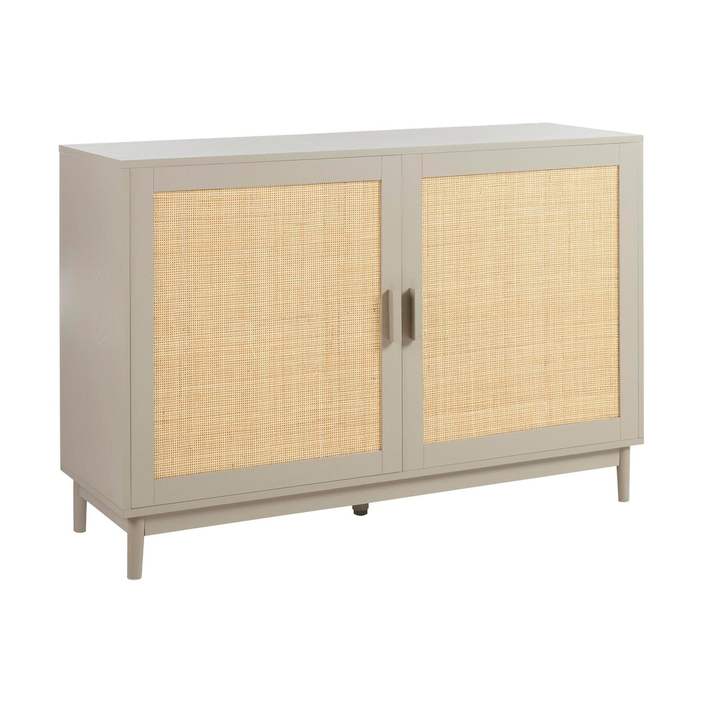 Buffet peint taupe moderne aux lignes épurées pour salon