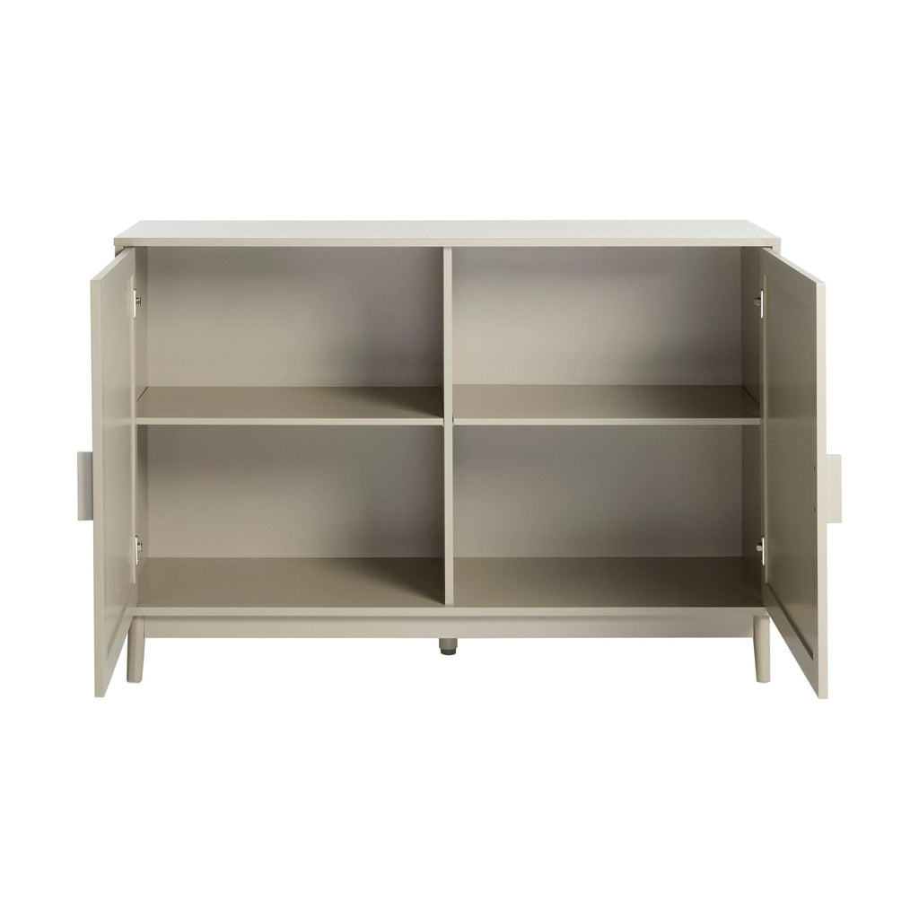 Buffet peint taupe moderne aux lignes épurées pour salon