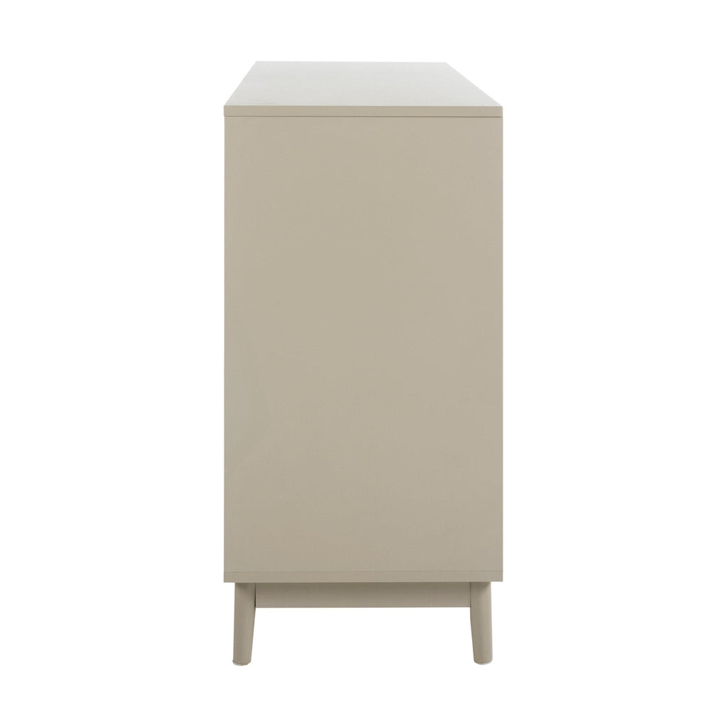 Buffet peint taupe moderne aux lignes épurées pour salon