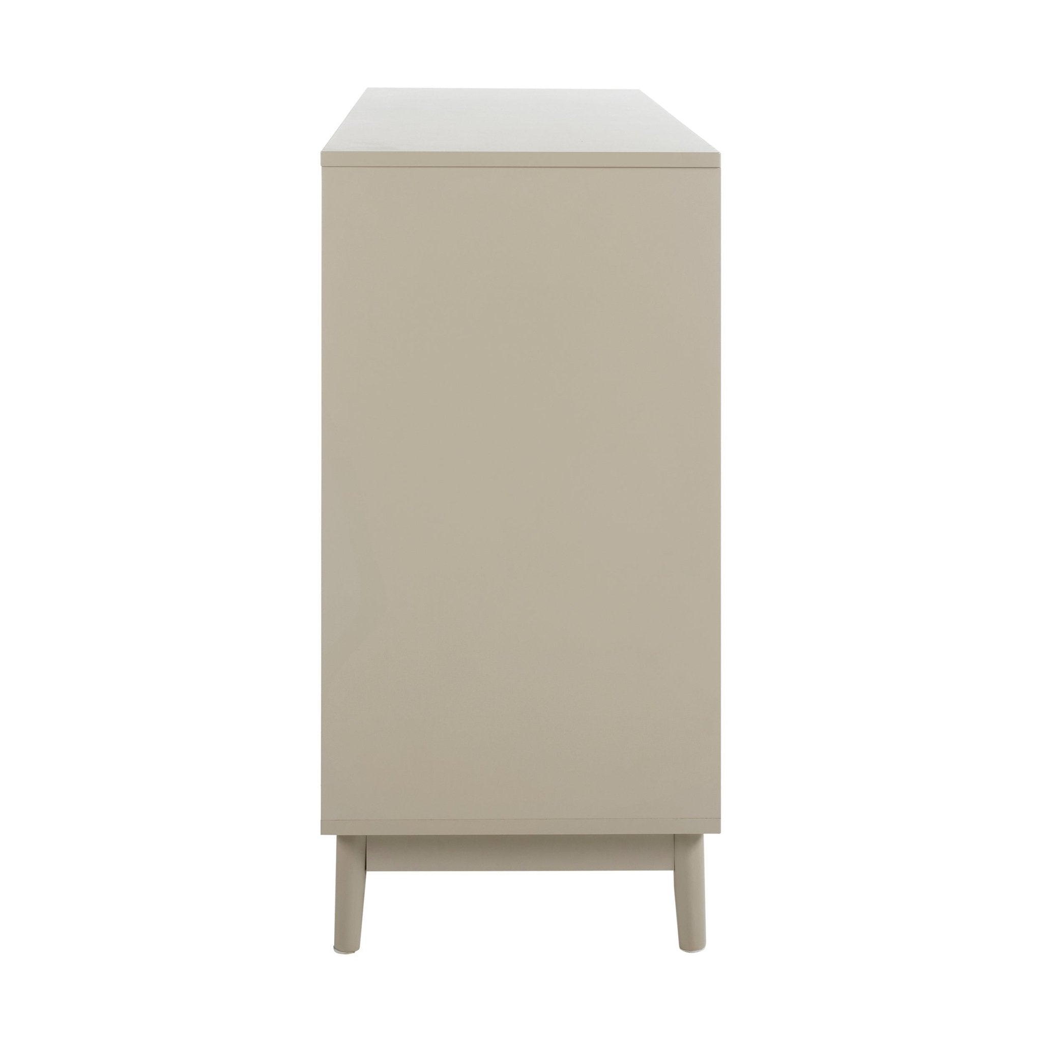 Buffet peint taupe moderne aux lignes épurées pour salon