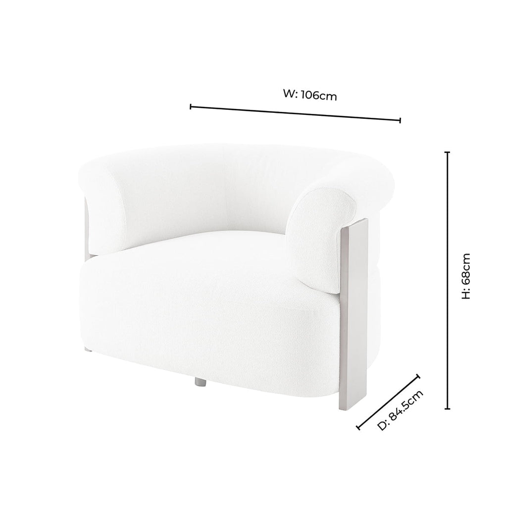 Fauteuil d'appoint Luxe Sand Boucle au design sculptural pour salon