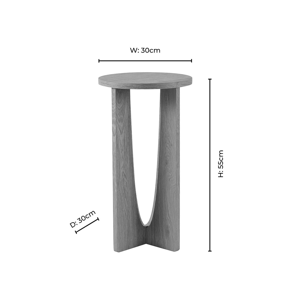 Table d'appoint scandinave en bois clair avec plateau rond pour le salon