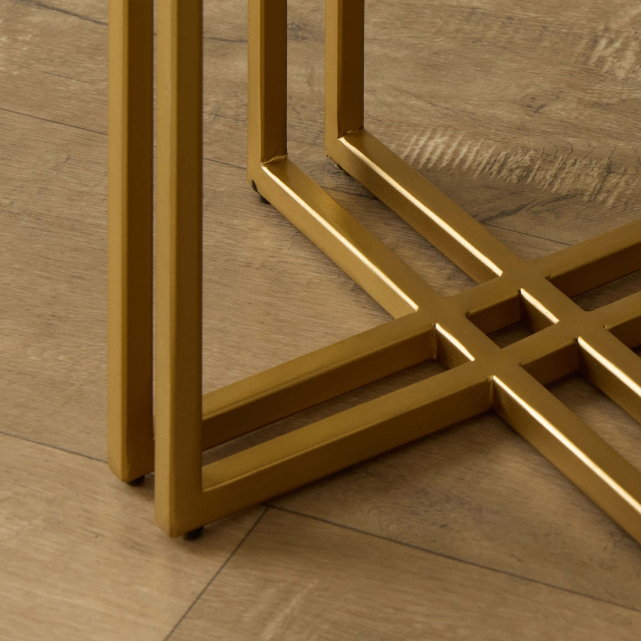 Table d'appoint de salon effet marbre de luxe avec plateau rond