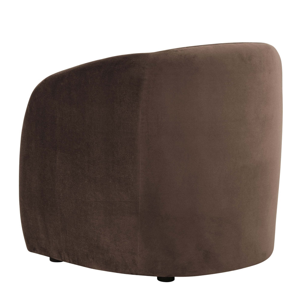 Fauteuil d'appoint en tissu cappuccino nordique avec design structuré pour salon