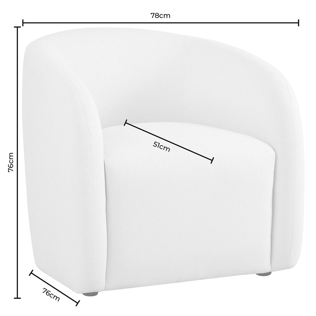 Fauteuil d'appoint en tissu cappuccino nordique avec design structuré pour salon