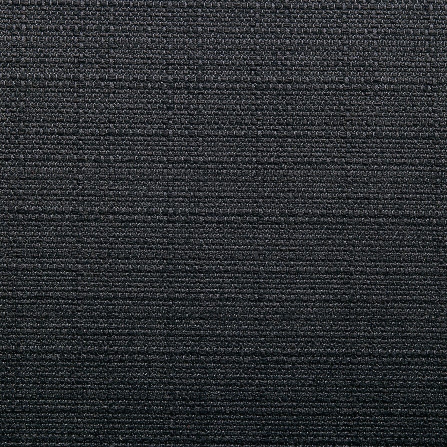 Chaise de salle à manger moderne en lin noir avec siège rembourré