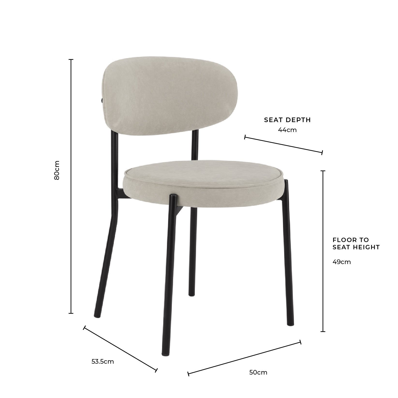 Chaise de salle à manger en velours mat orange brûlé rétro avec dossier arrondi pour salle à manger