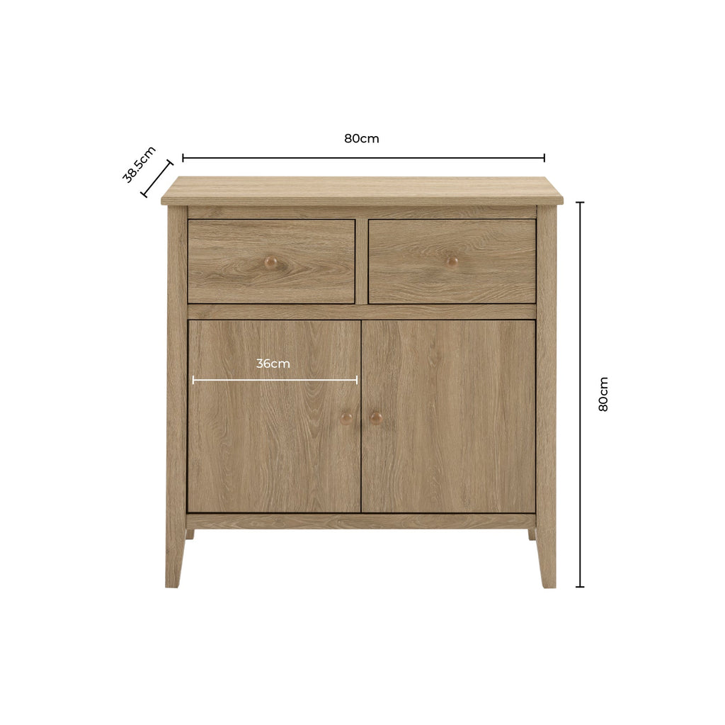 Buffet bas gris minimaliste au design compact pour salon
