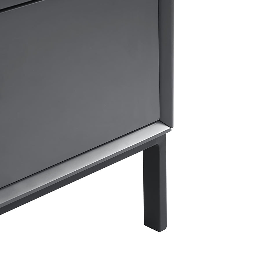 Grand buffet contemporain anthracite avec tiroirs pour le salon