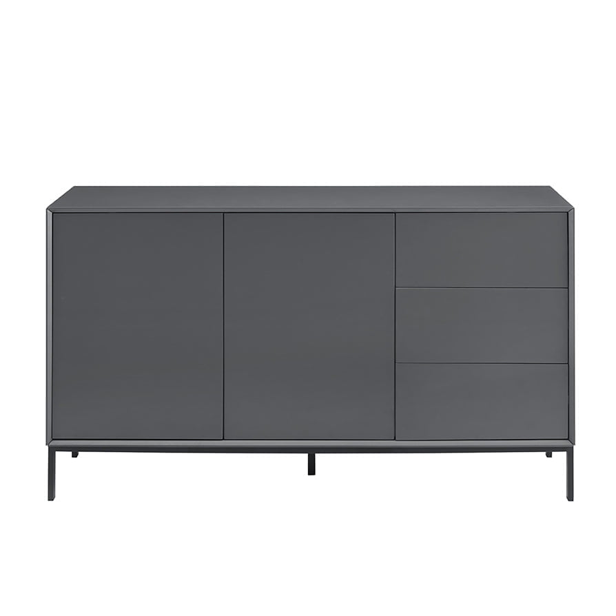 Grand buffet contemporain anthracite avec tiroirs pour le salon