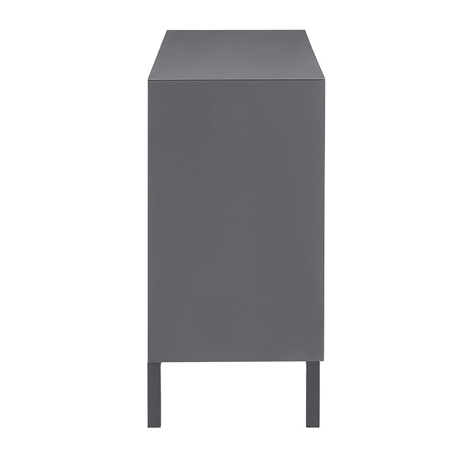 Buffet contemporain en charbon de bois avec tiroirs pour salon