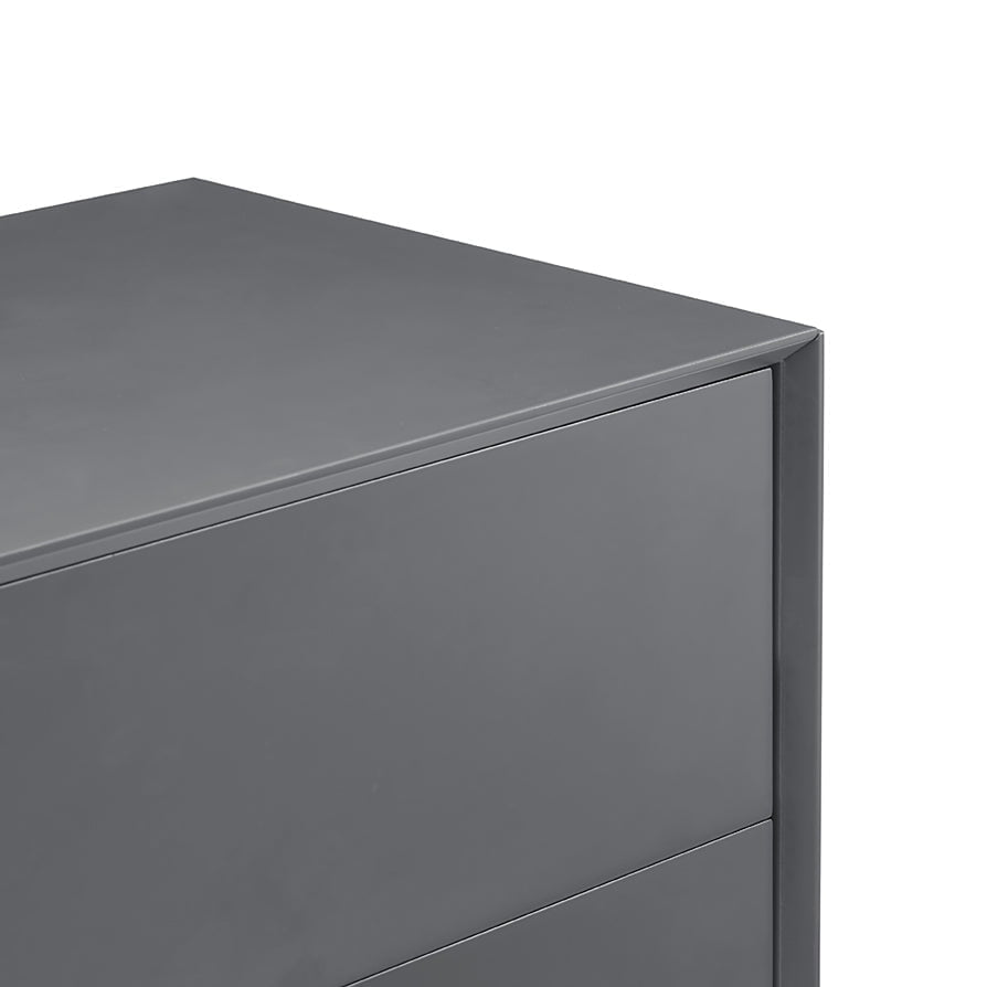Buffet contemporain en charbon de bois avec tiroirs pour salon
