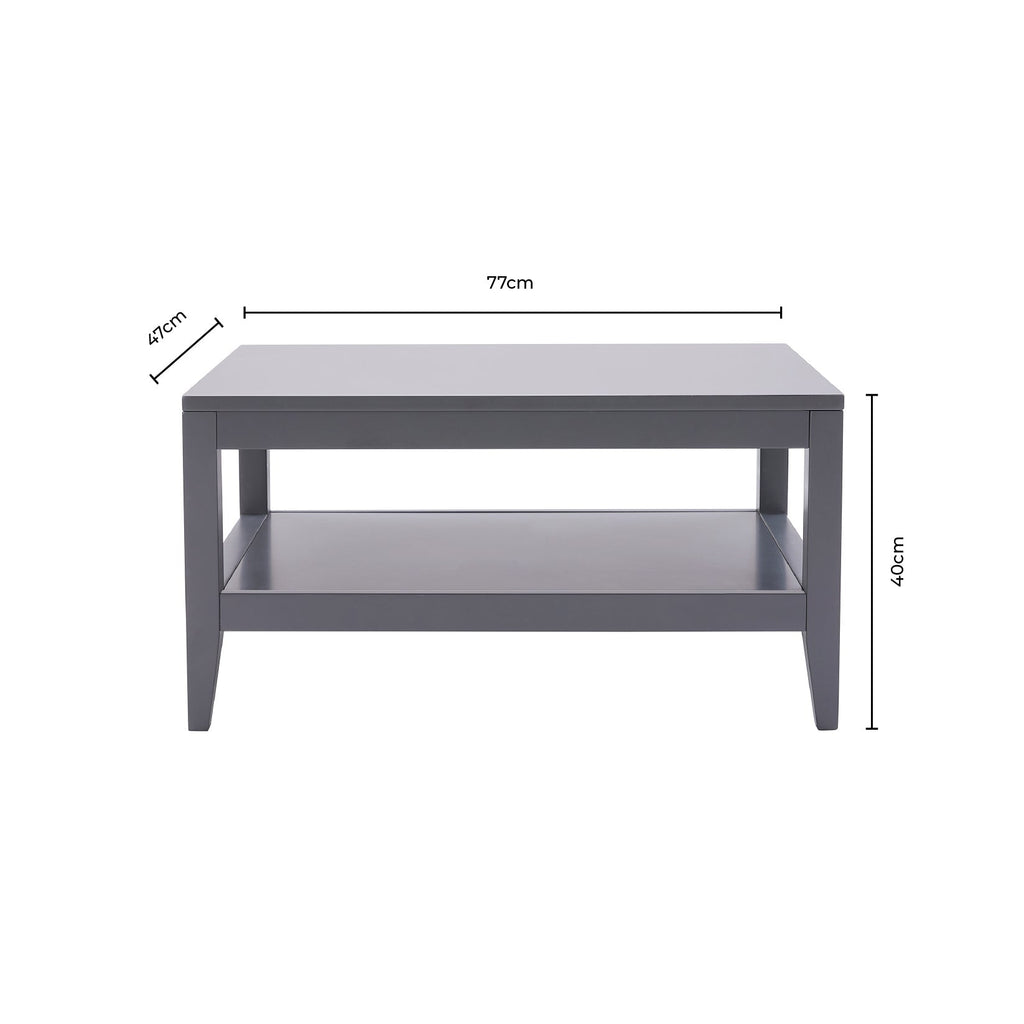 Table basse moderne peinte crème avec étagère ouverte pour le salon