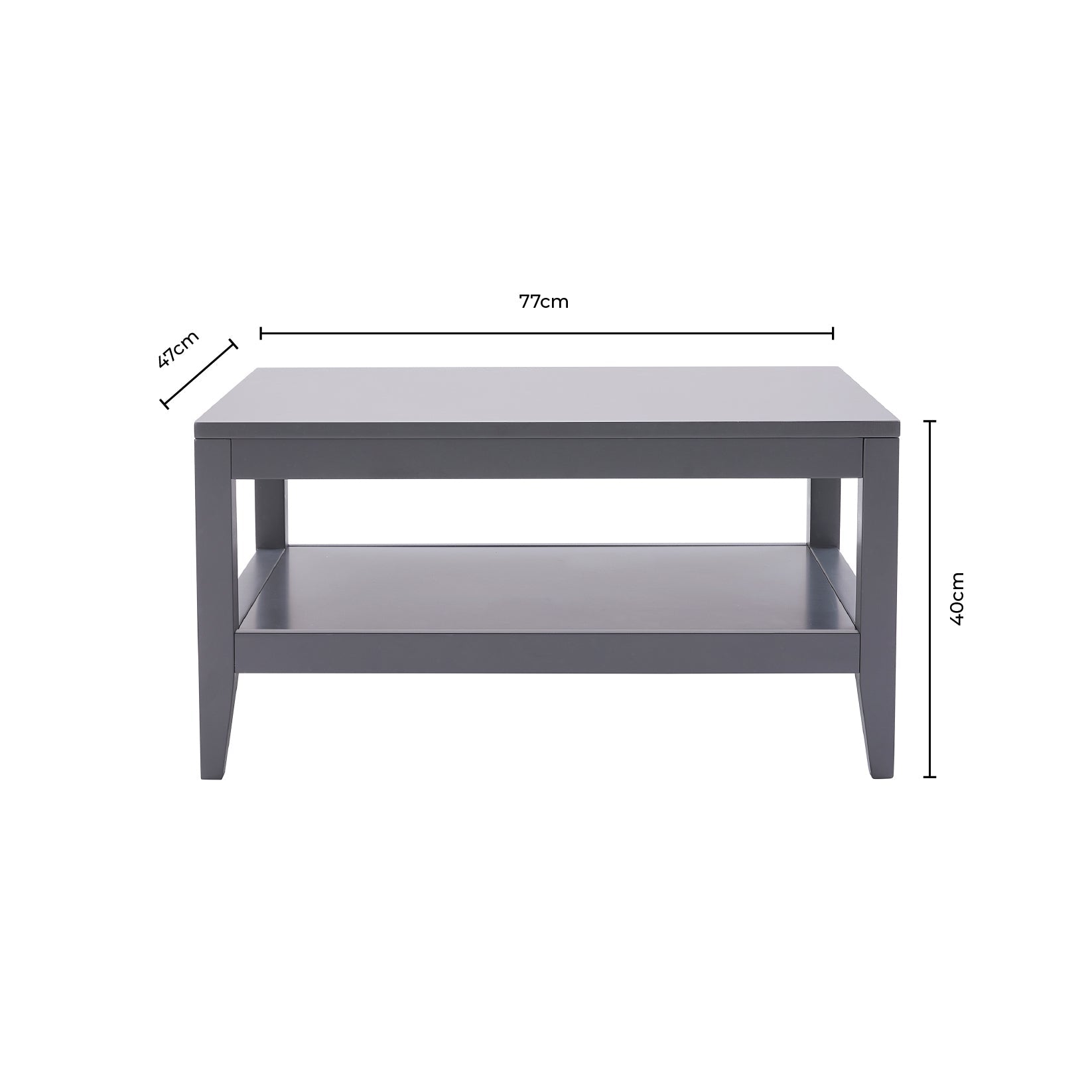 Table basse moderne peinte crème avec étagère ouverte pour le salon