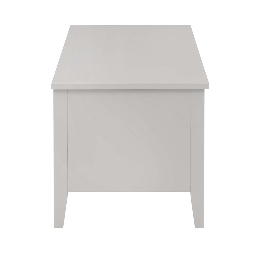 Table basse moderne gris peint à plateau relevable avec rangement dissimulé pour salon