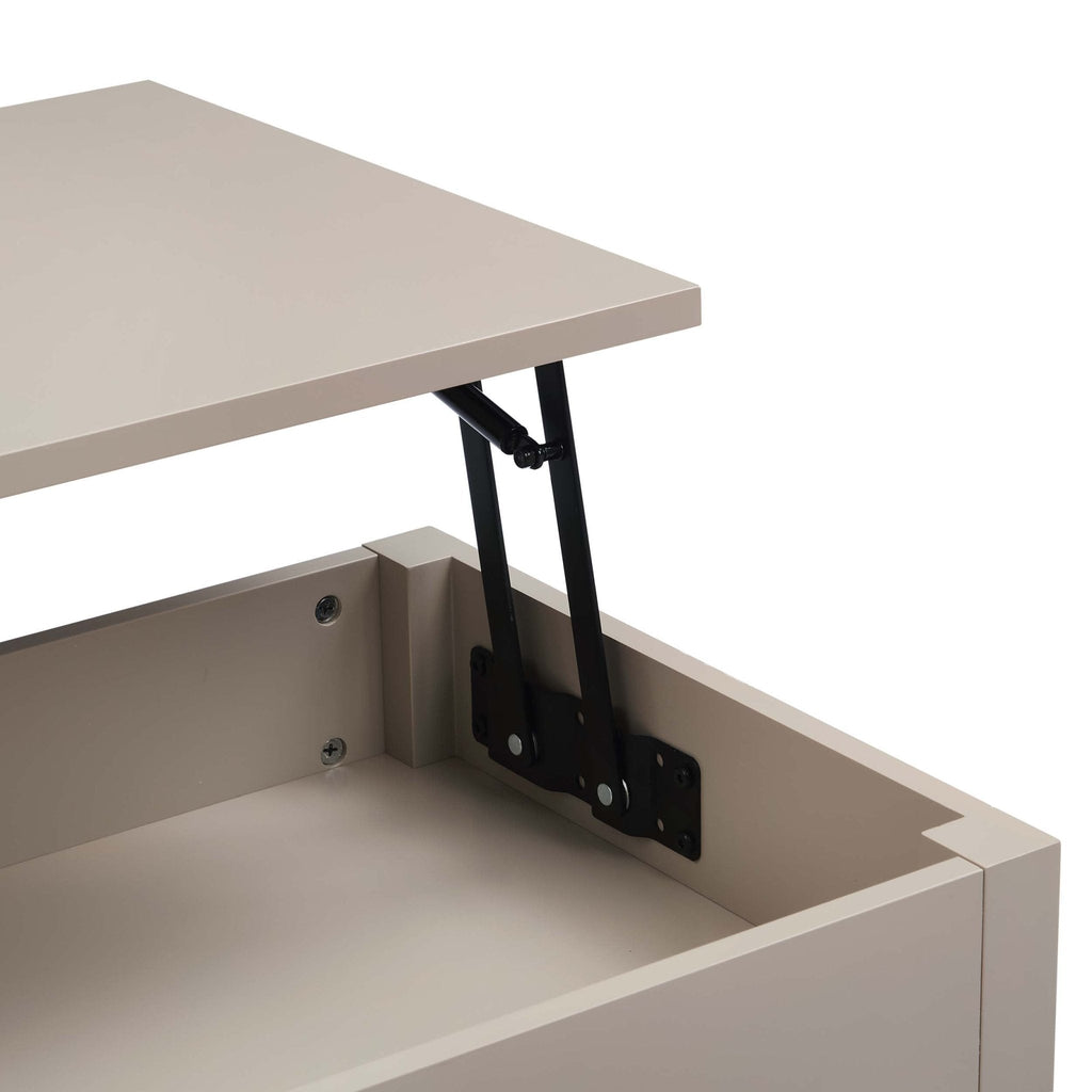 Table basse relevable galet moderne avec rangement caché pour salon