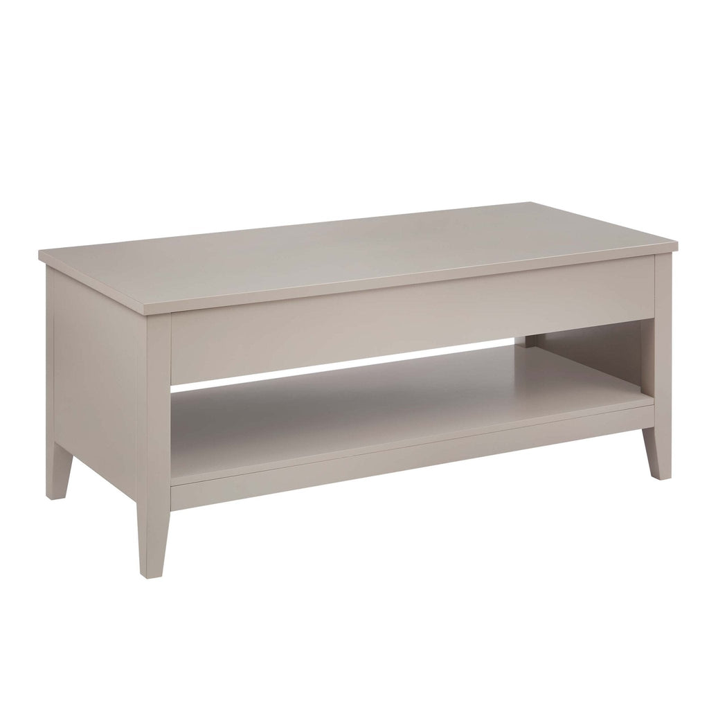 Table basse relevable galet moderne avec rangement caché pour salon