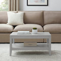 Table basse moderne peinte en gris avec étagère ouverte pour salon